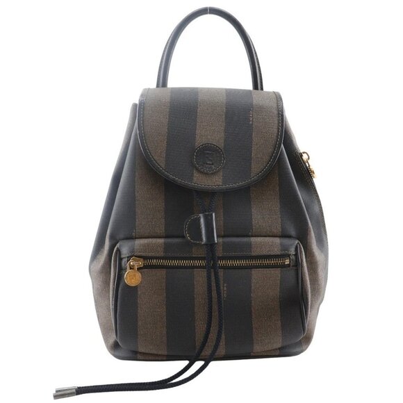 FENDI Pekan Backpack Daypack Brown PVC Women - Picture 1 of 12